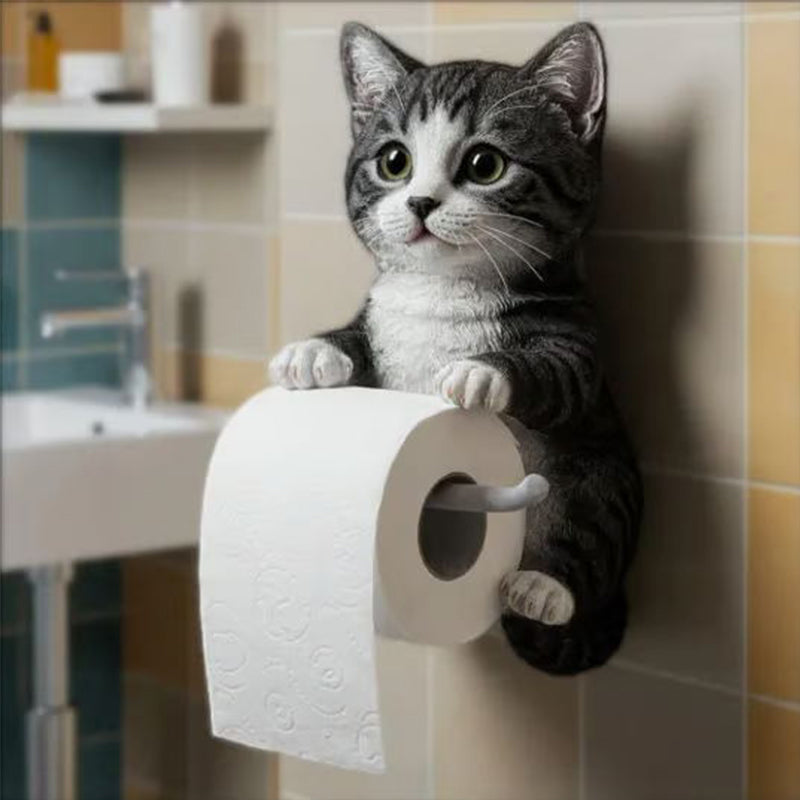 ⏳Ugentligt specialtilbud: 60 % rabat🐾Vægmonteret toiletpapirholder til katte