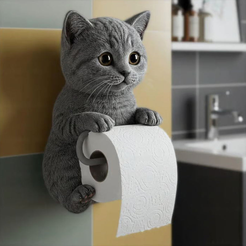 ⏳Ugentligt specialtilbud: 60 % rabat🐾Vægmonteret toiletpapirholder til katte