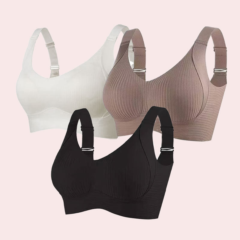 ⏳Begrænset tidsbegrænset ugentligt specialtilbud🎁Ribbet push-up-bh til kvinder med justerbare bøjle