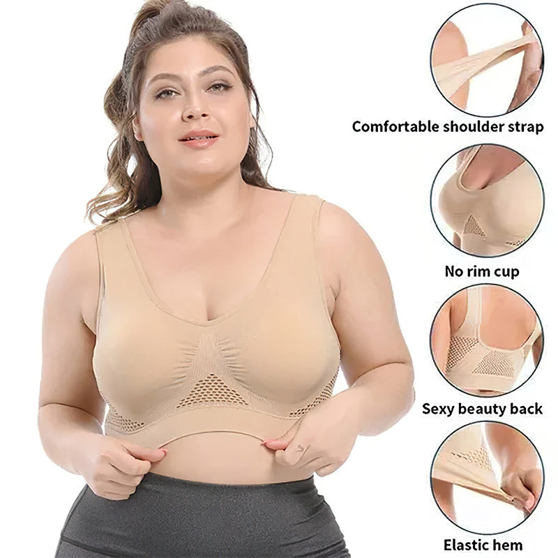 ⏳Ugens tilbud: Køb 1, få 2 gratis❤️Breathable Cool Liftup Air Bra