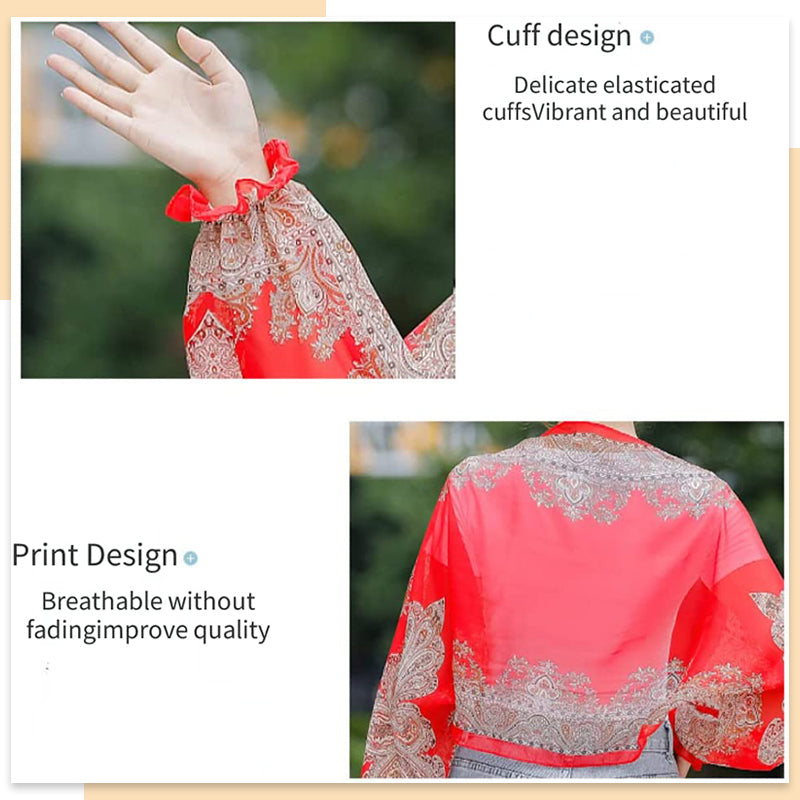 Sommer chiffon solbeskyttende sjal (2 stk.)