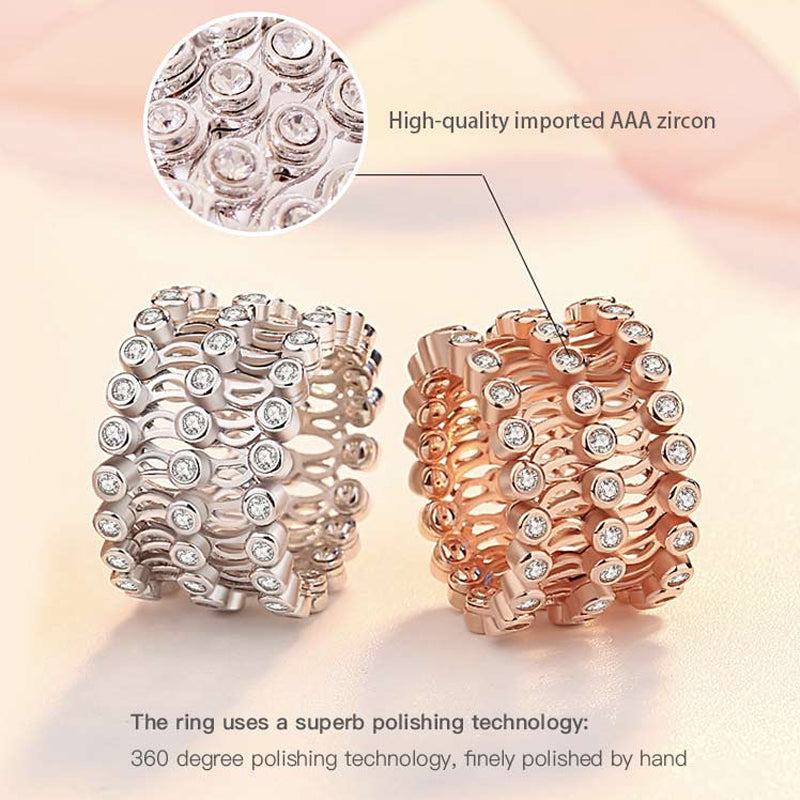 2 i 1 Justerbar magnetisk terapi transformerende armbånd ring