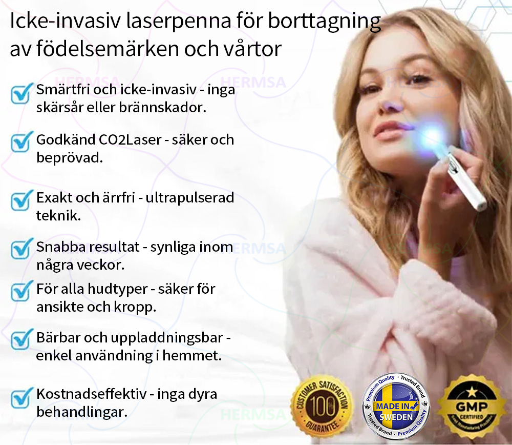 Hermsa® ikke-invasiv laserpointer - fjernelse af modermærker og vorter