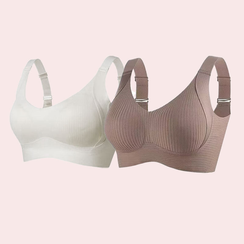 ⏳Begrænset tidsbegrænset ugentligt specialtilbud🎁Ribbet push-up-bh til kvinder med justerbare bøjle
