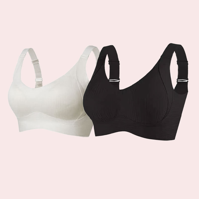 ⏳Begrænset tidsbegrænset ugentligt specialtilbud🎁Ribbet push-up-bh til kvinder med justerbare bøjle