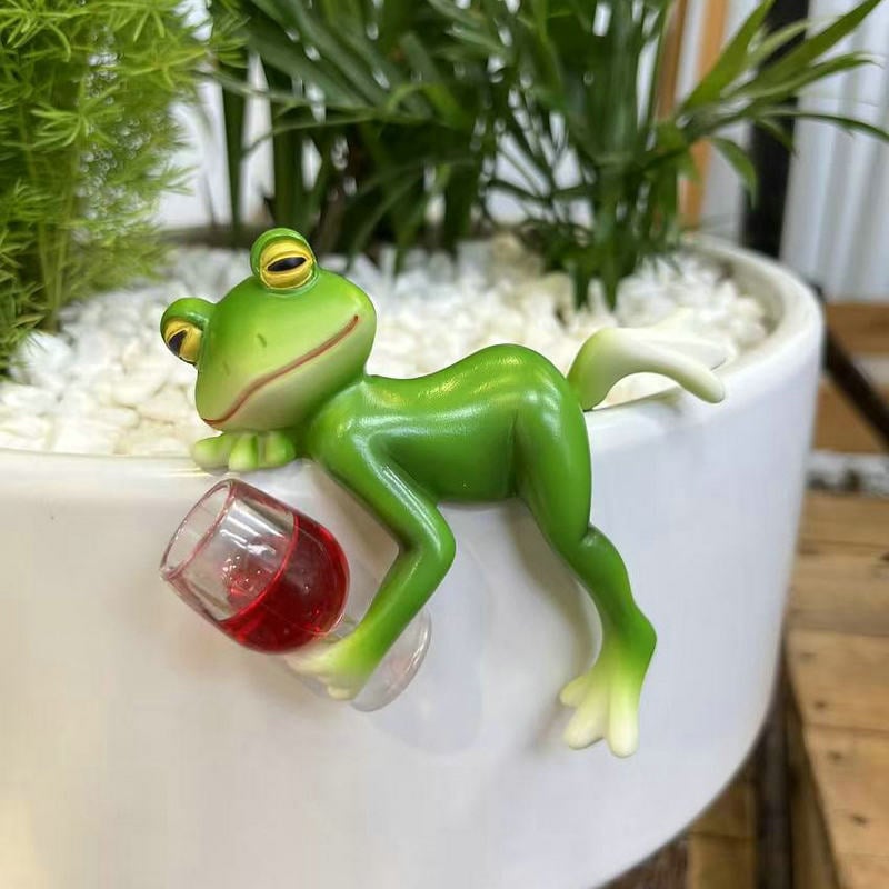 Dekorationer med klatrende frøer