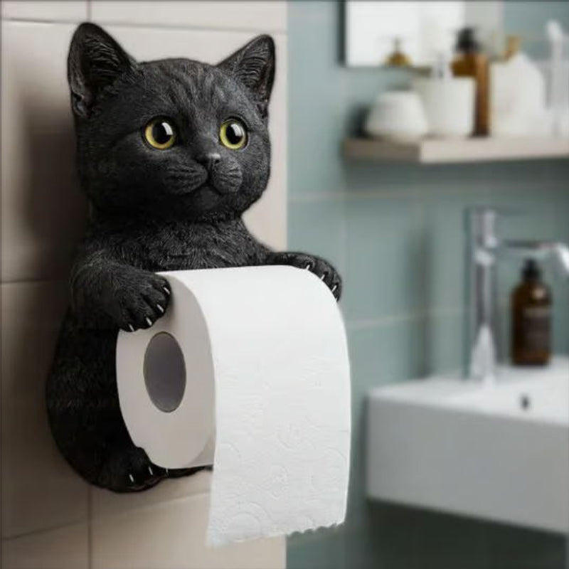 ⏳Ugentligt specialtilbud: 60 % rabat🐾Vægmonteret toiletpapirholder til katte