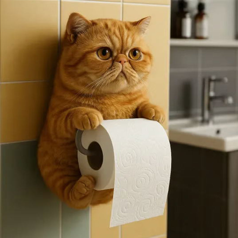 ⏳Ugentligt specialtilbud: 60 % rabat🐾Vægmonteret toiletpapirholder til katte