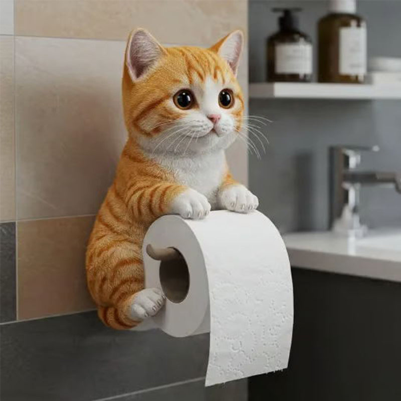 ⏳Ugentligt specialtilbud: 60 % rabat🐾Vægmonteret toiletpapirholder til katte