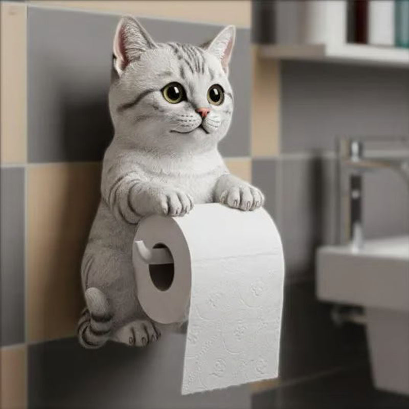 ⏳Ugentligt specialtilbud: 60 % rabat🐾Vægmonteret toiletpapirholder til katte